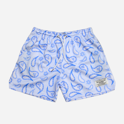 BLUE PAISLEY MESH